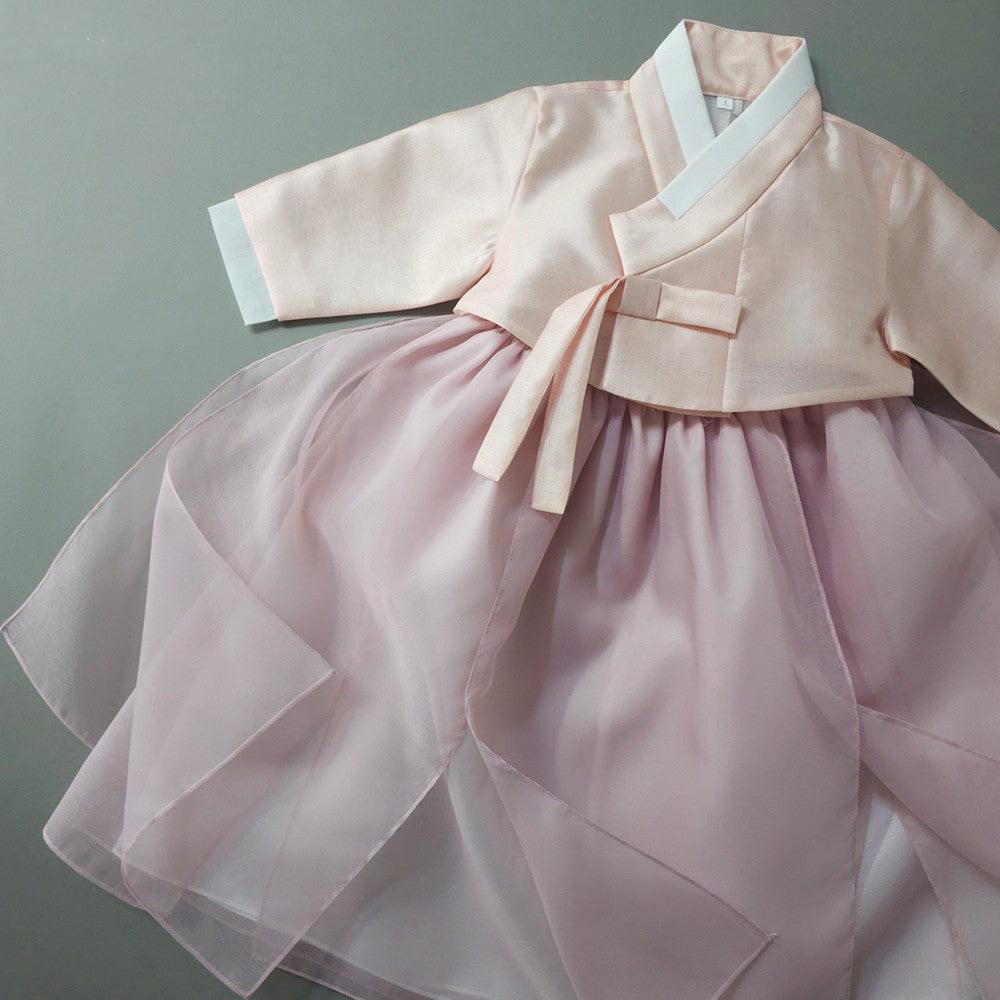 Youl Flared Indie Pink Girl Hanbok (100D-15YR) - Native Korean