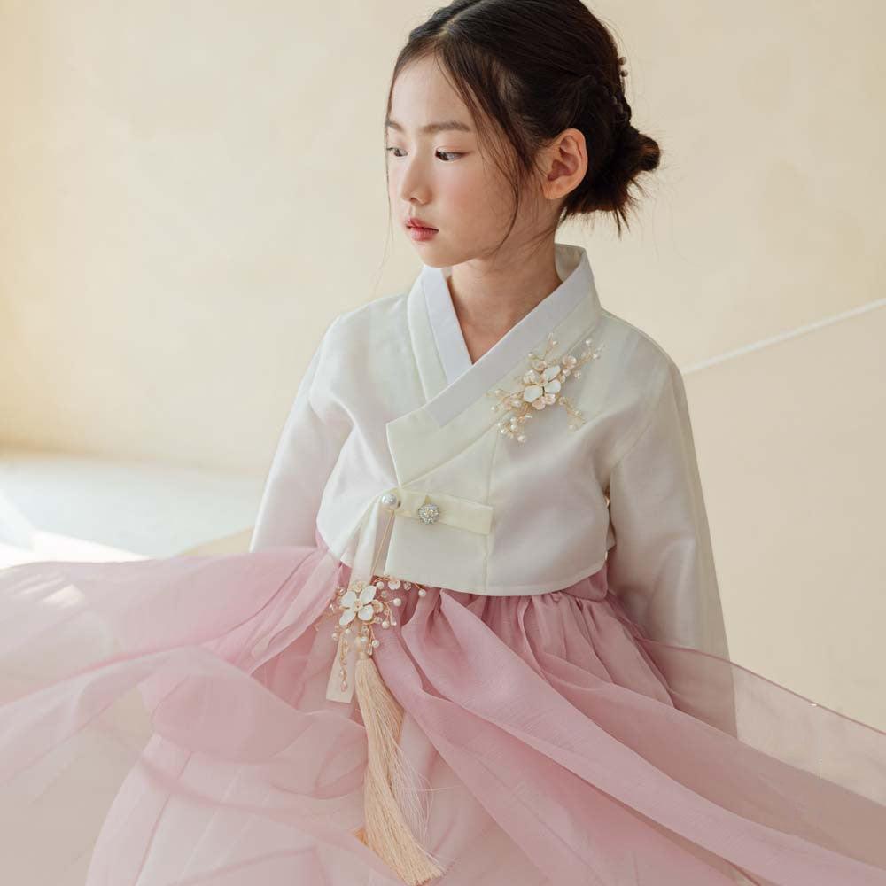 Youl Flared Indie Pink Girl Hanbok (100D-15YR) - Native Korean