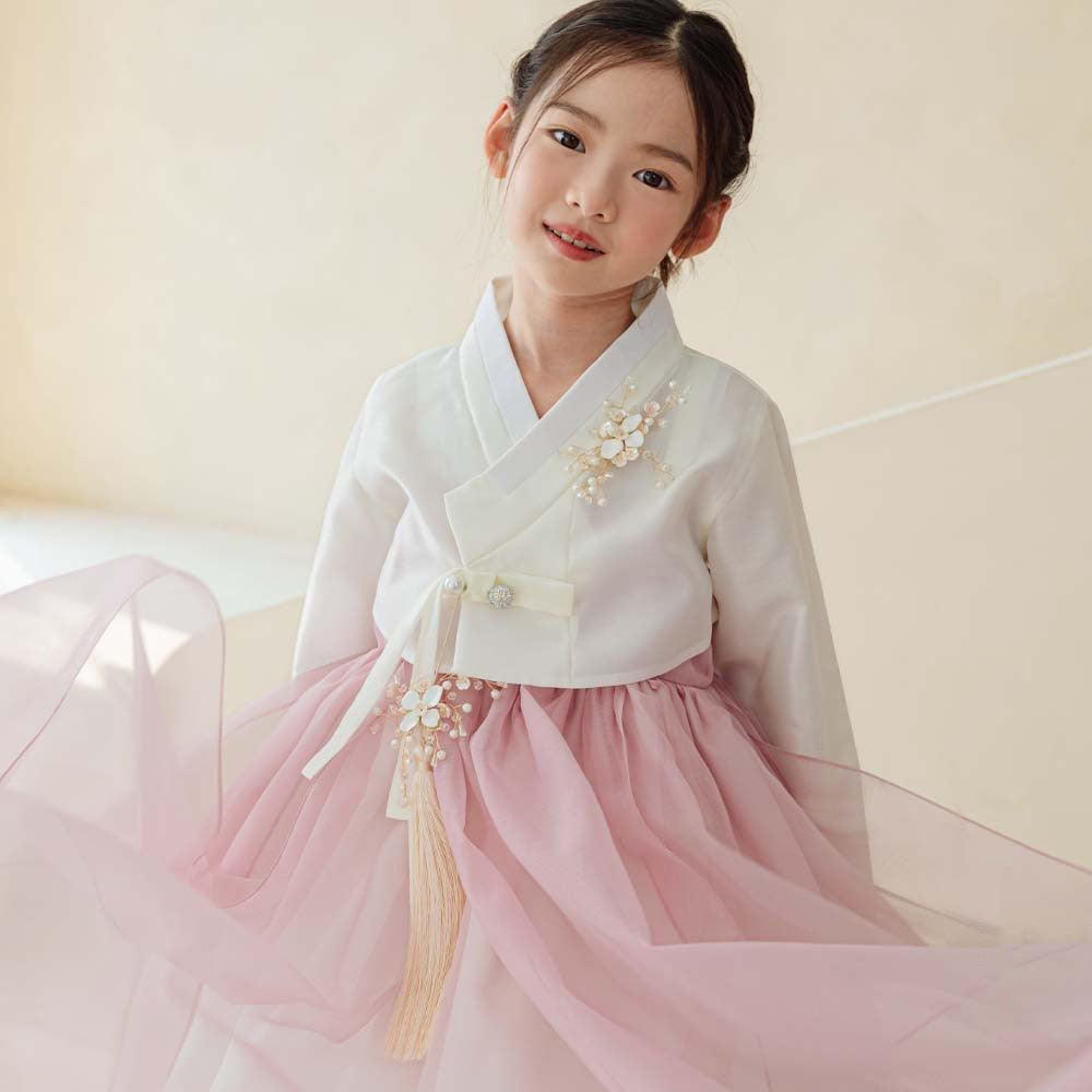 Youl Flared Indie Pink Girl Hanbok (100D-15YR) - Native Korean