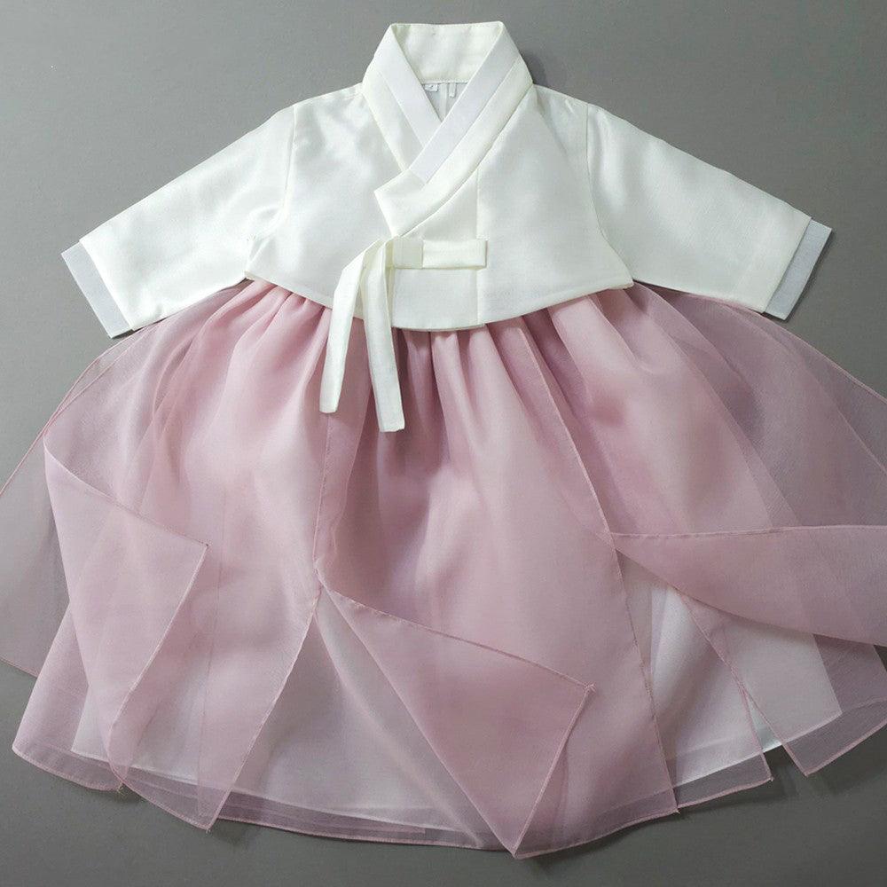 Youl Flared Indie Pink Girl Hanbok (100D-15YR) - Native Korean