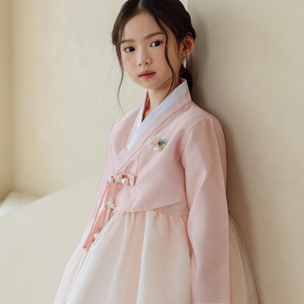 Youl Flared Light Pink Girl Hanbok (100D-15YR) - Native Korean