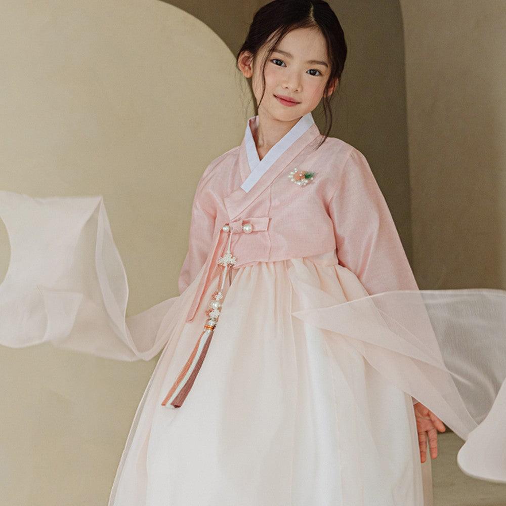 Youl Flared Light Pink Girl Hanbok (100D-15YR) - Native Korean