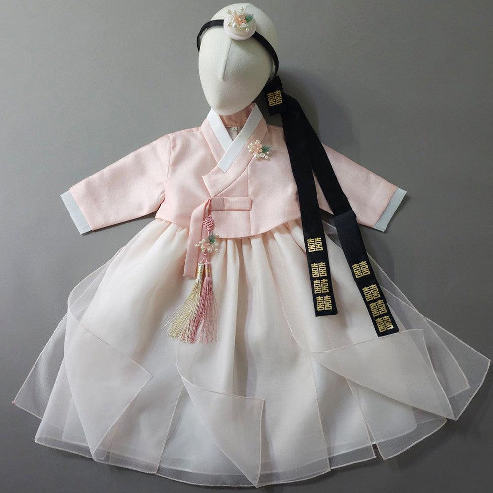 Youl Flared Light Pink Girl Hanbok (100D-15YR) - Native Korean