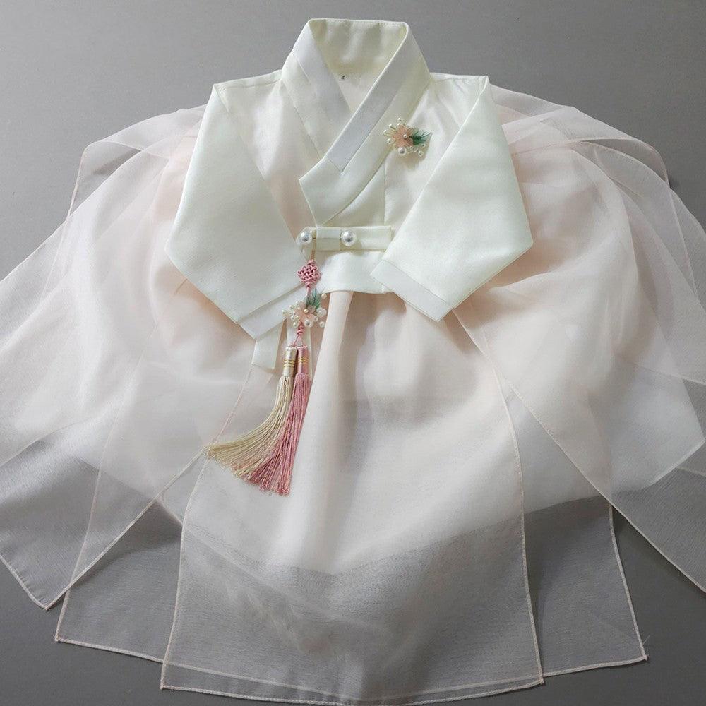 Youl Flared Light Pink Girl Hanbok (100D-15YR) - Native Korean
