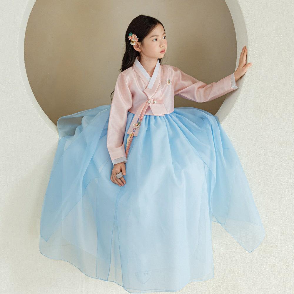 Youl Flared Sky Girl Hanbok (100D-15YR) - Native Korean