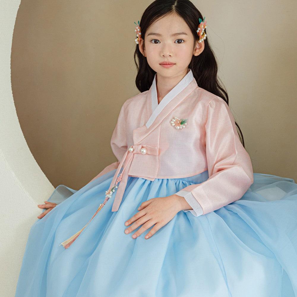 Youl Flared Sky Girl Hanbok (100D-15YR) - Native Korean