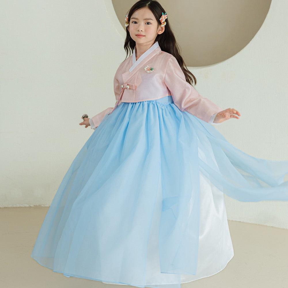 Youl Flared Sky Girl Hanbok (100D-15YR) - Native Korean