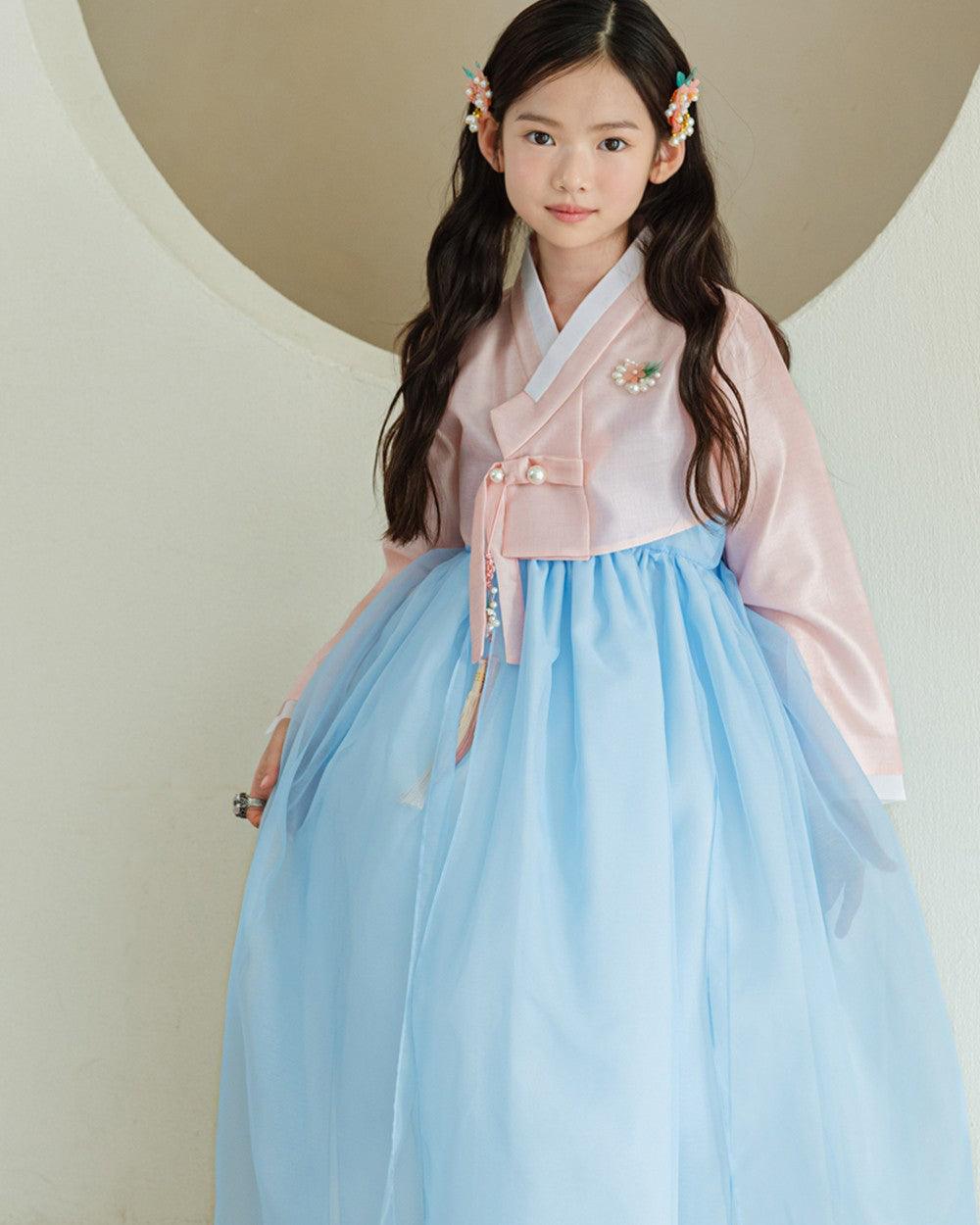 Youl Flared Sky Girl Hanbok (100D-15YR) - Native Korean