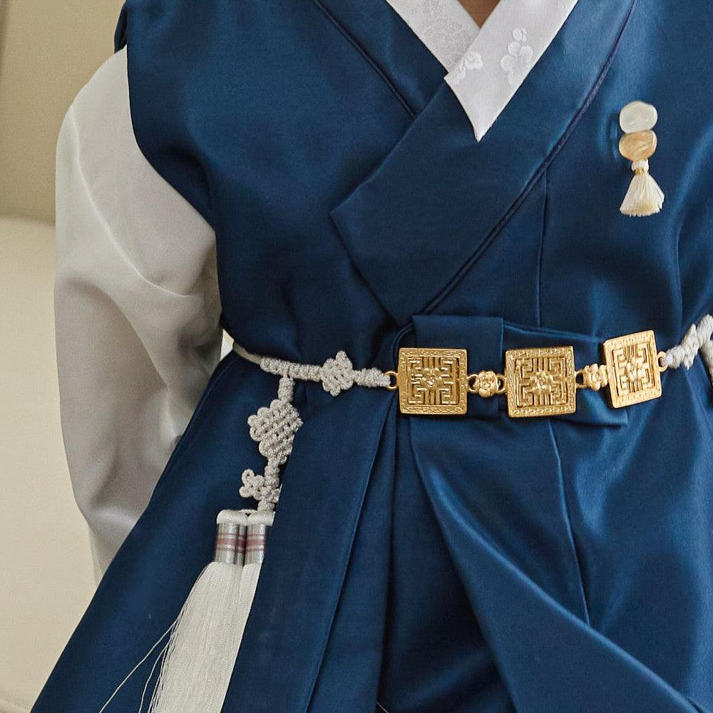Yuhan Navy Ivory Boy Hanbok (100D-15YR) - Native Korean