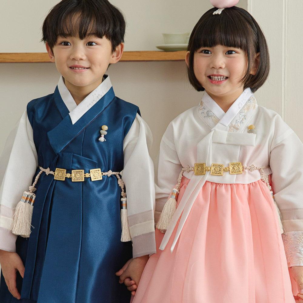 Yuhan Saekdong Navy Boy Hanbok (100D-15YR) - Native Korean