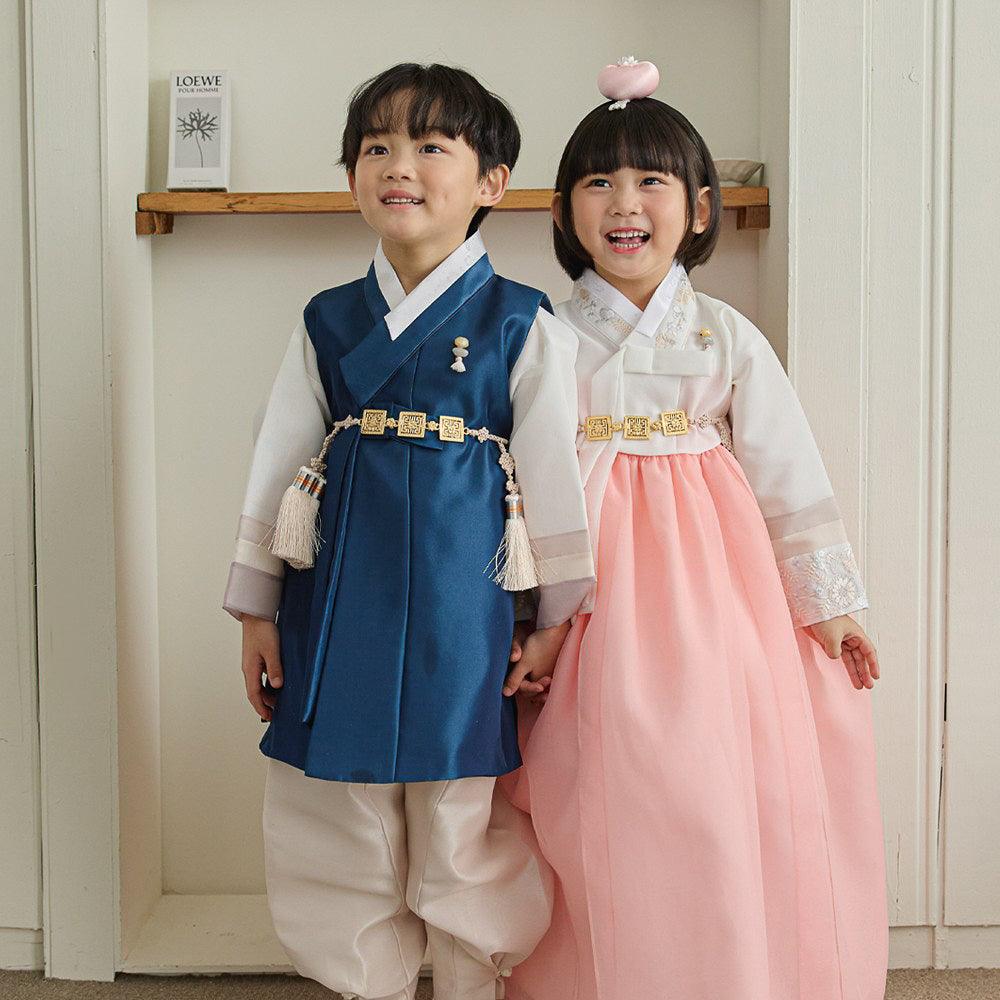 Yuhan Saekdong Navy Boy Hanbok (100D-15YR) - Native Korean