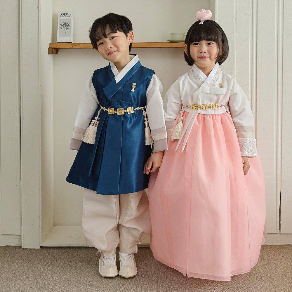 Yuhan Saekdong Navy Boy Hanbok (100D-15YR) - Native Korean