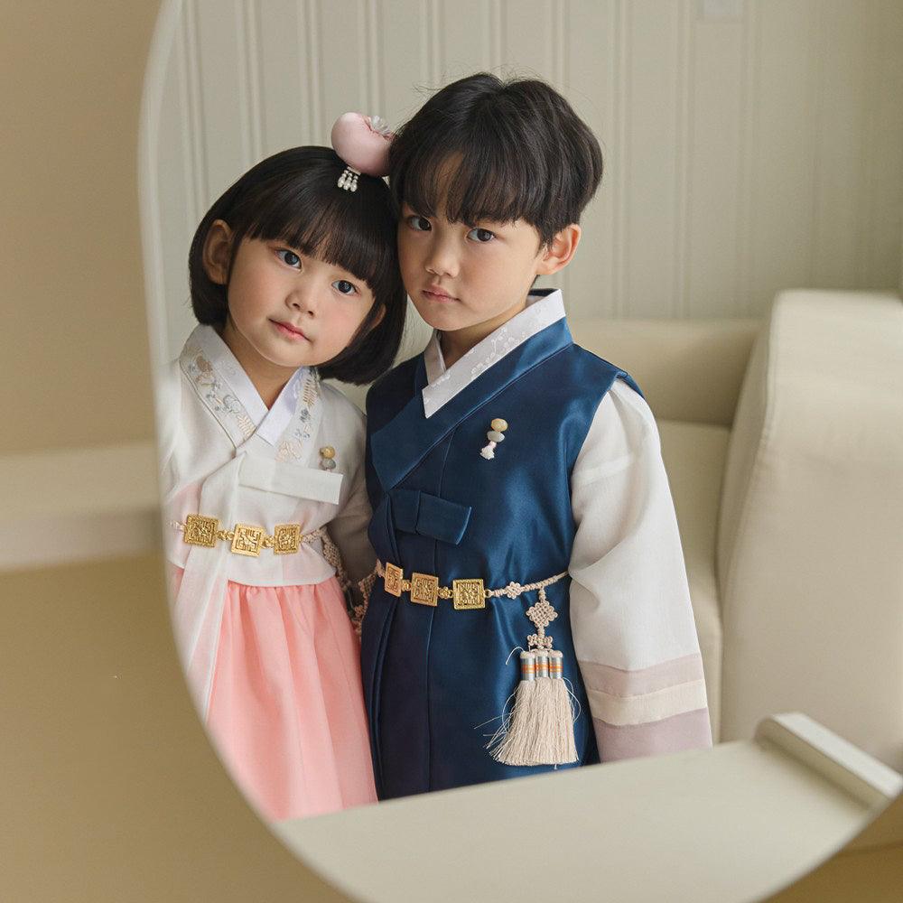 Yuhan Saekdong Navy Boy Hanbok (100D-15YR) - Native Korean