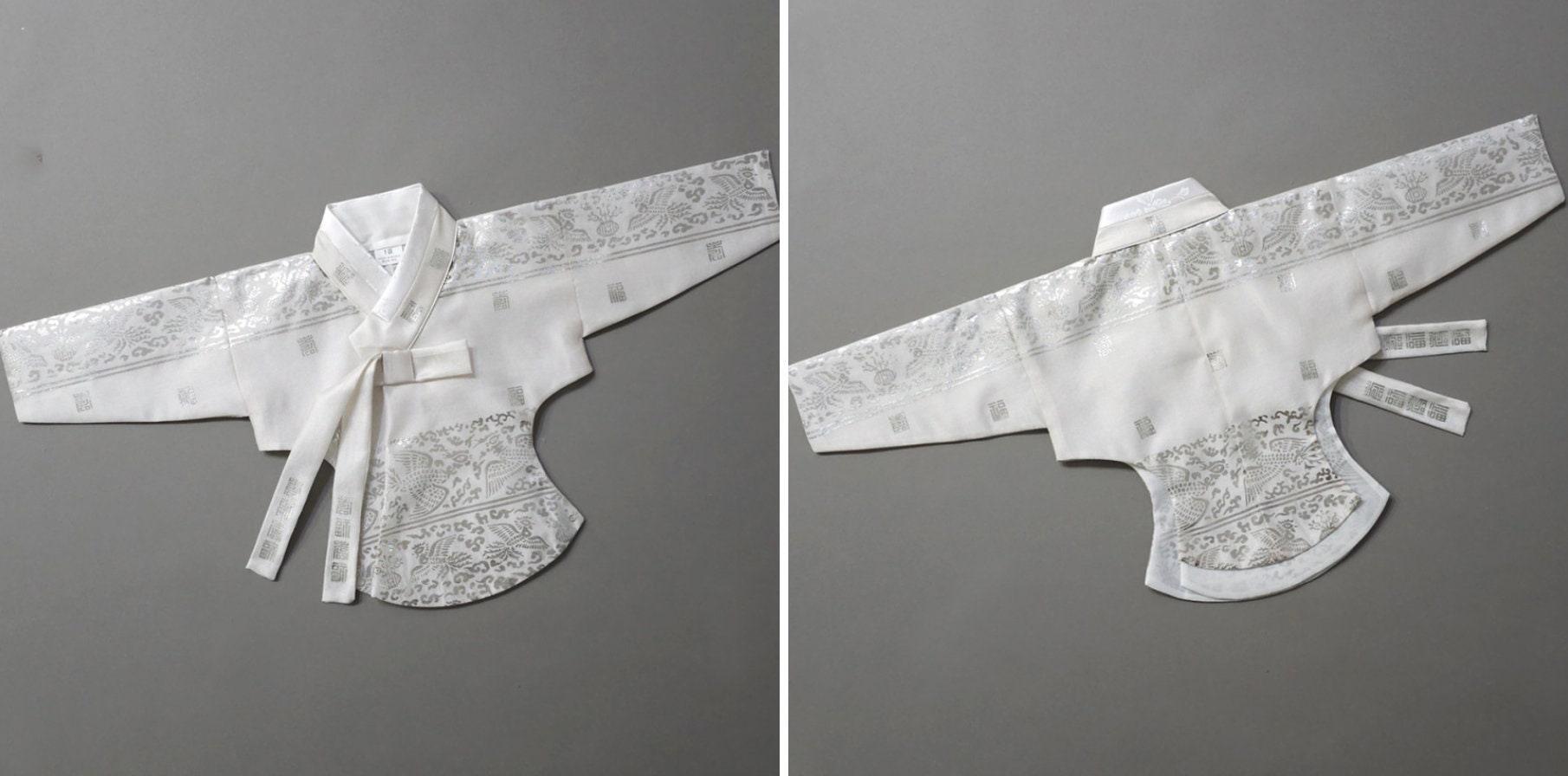 Yuhee Silver Foil Blue Girl Hanbok (100D-15YR) - Native Korean