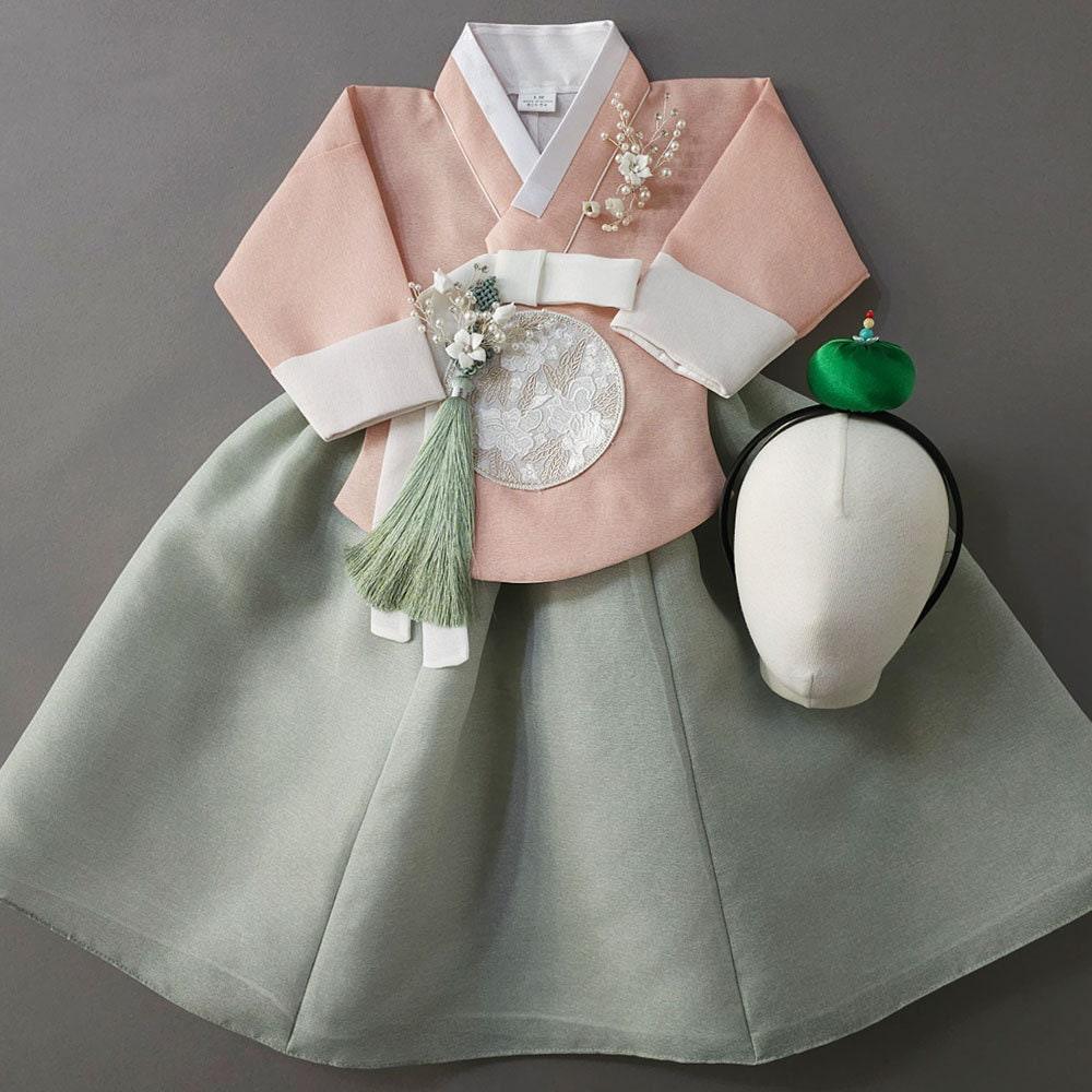 Yujin Coral Dangui-8 Color Skirt Girl Hanbok (100D-15YR) - Native Korean