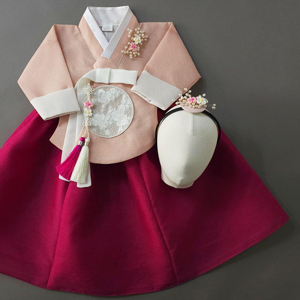 Yujin Coral Dangui-8 Color Skirt Girl Hanbok (100D-15YR) - Native Korean