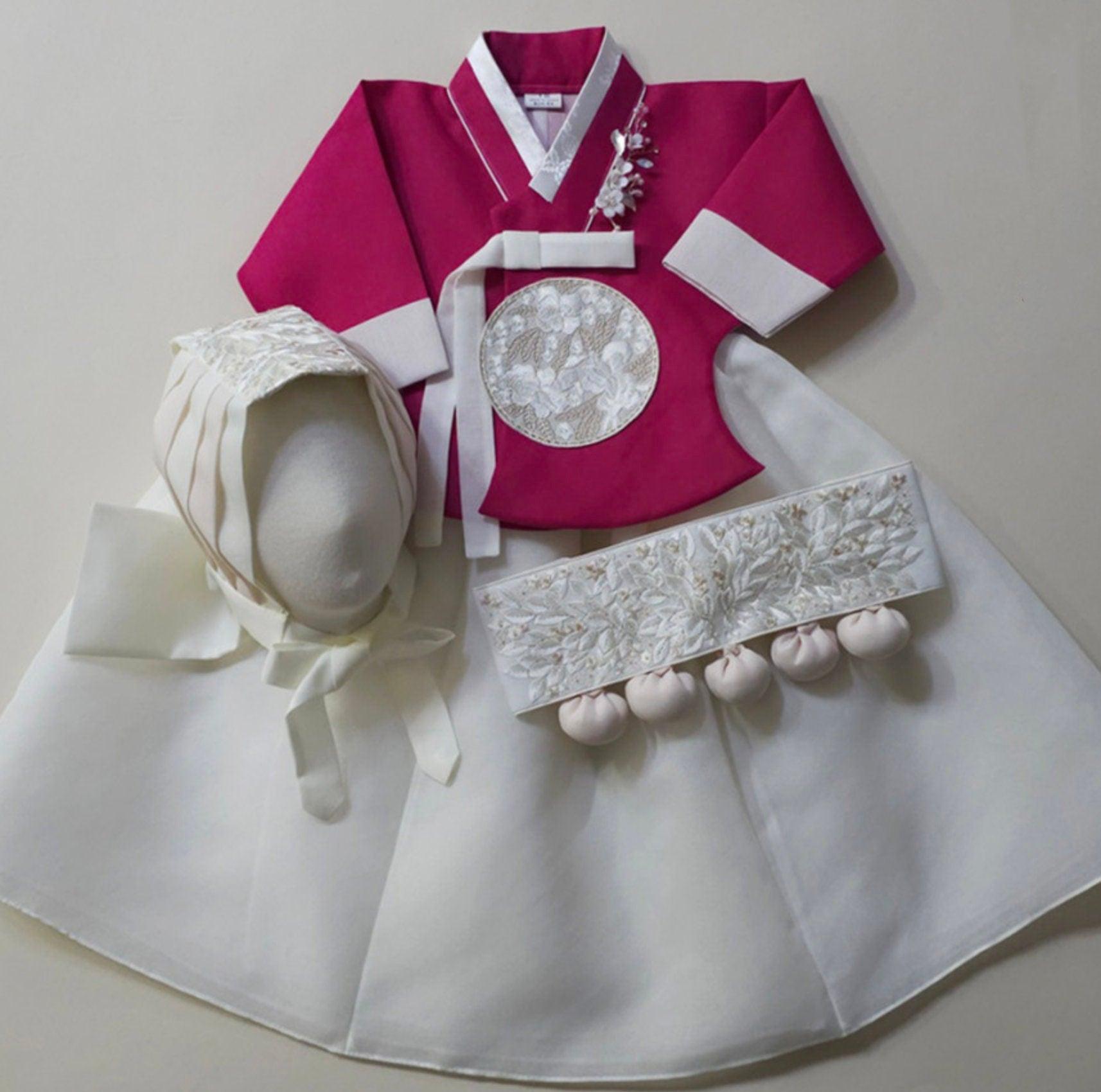 Yujin Magenta Dangui-8 Color Skirt Girl Hanbok (100D-15YR) - Native Korean