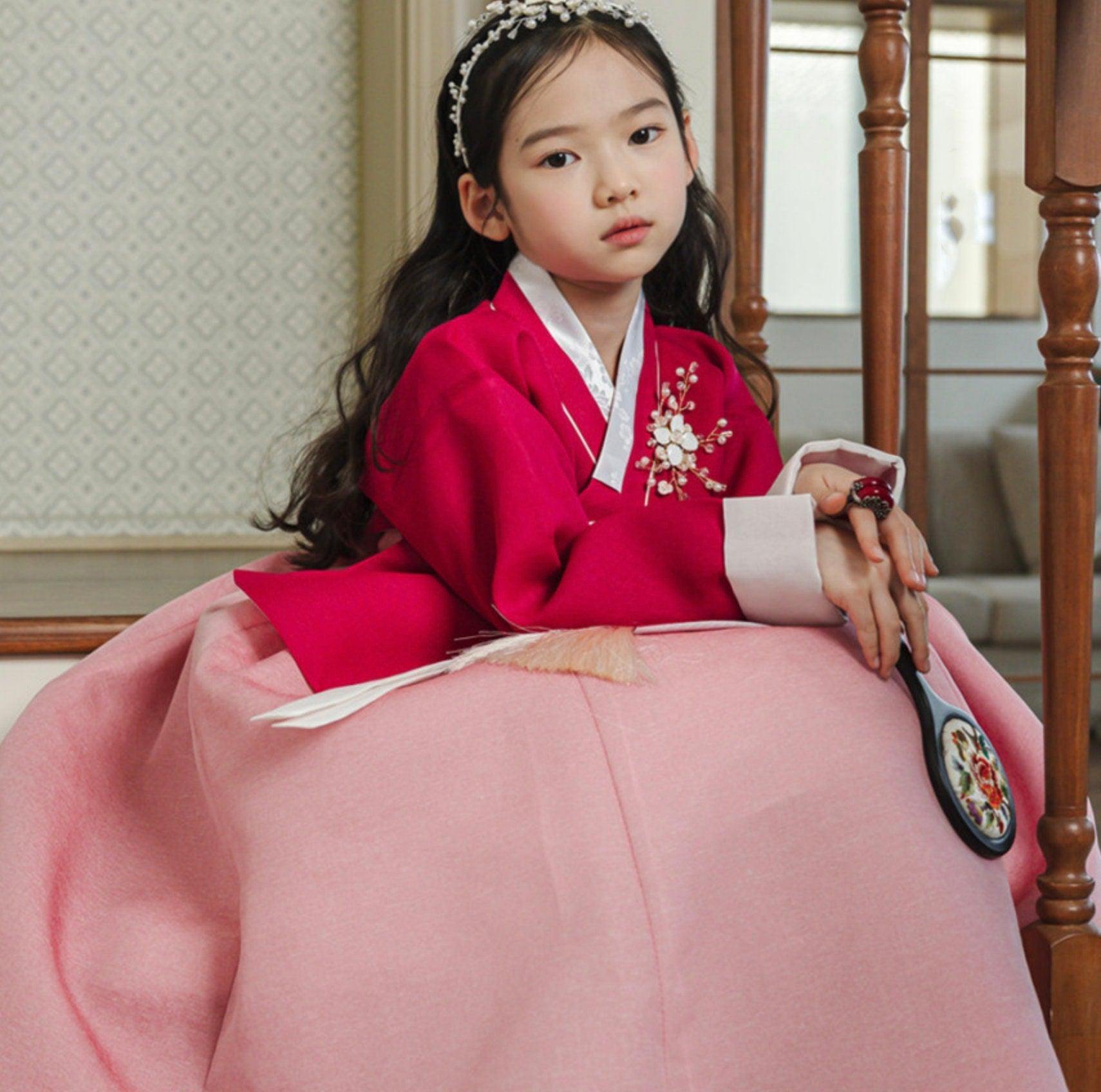 Yujin Magenta Dangui Pink Girl Hanbok (100D-15YR) - Native Korean