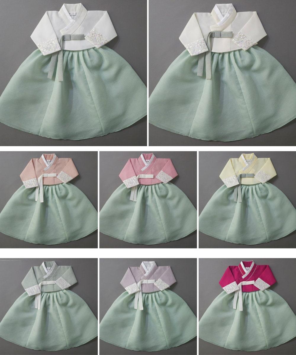 Yujin Mint Skirt-8 Colors Jeogori Girl Hanbok (100D-15YR) - Native Korean