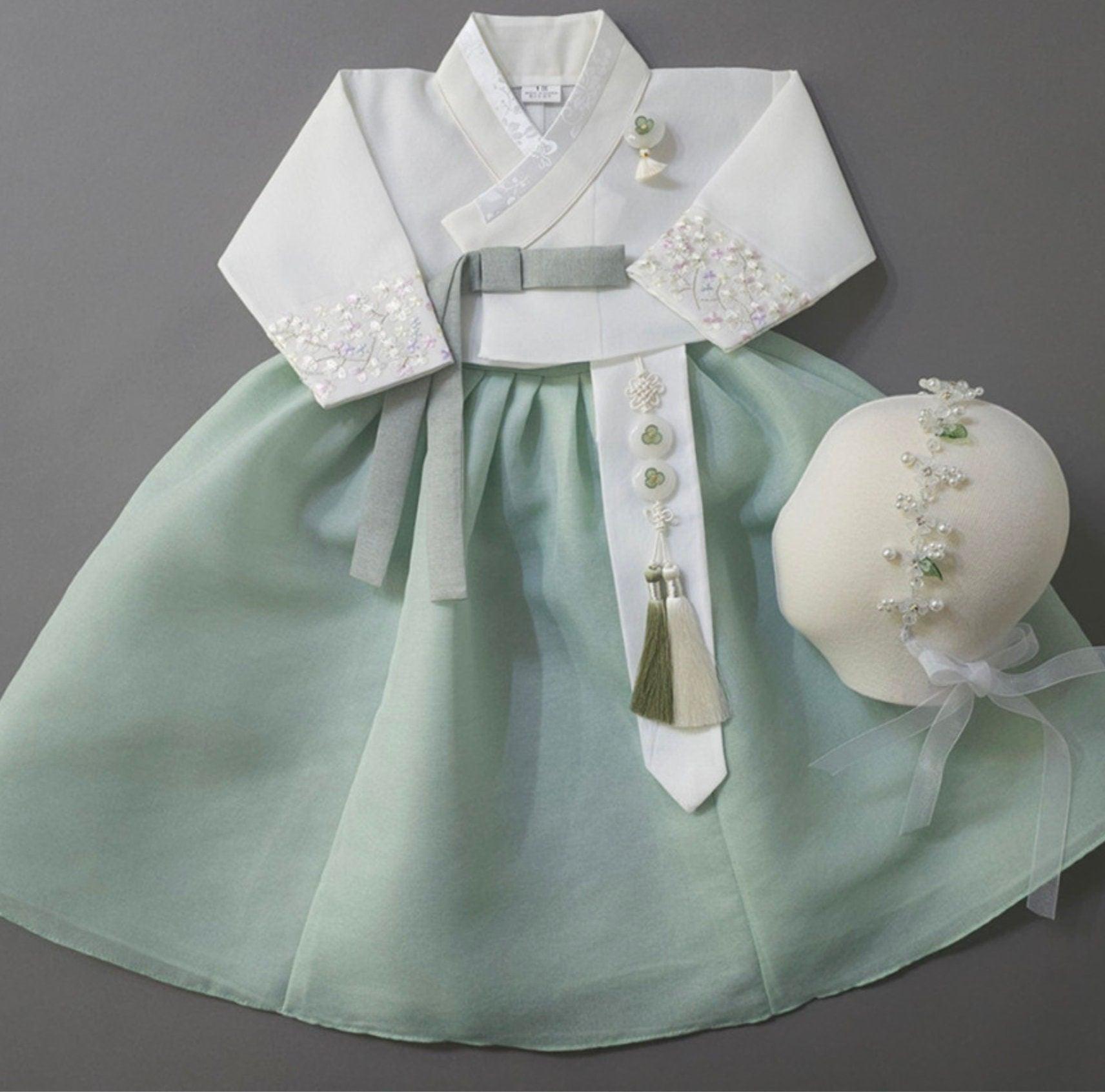 Yujin Mint Skirt-8 Colors Jeogori Girl Hanbok (100D-15YR) - Native Korean