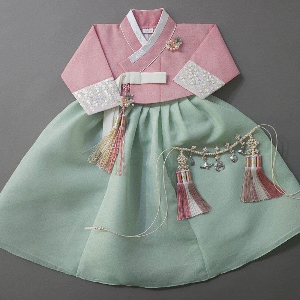 Yujin Mint Skirt-8 Colors Jeogori Girl Hanbok (100D-15YR) - Native Korean