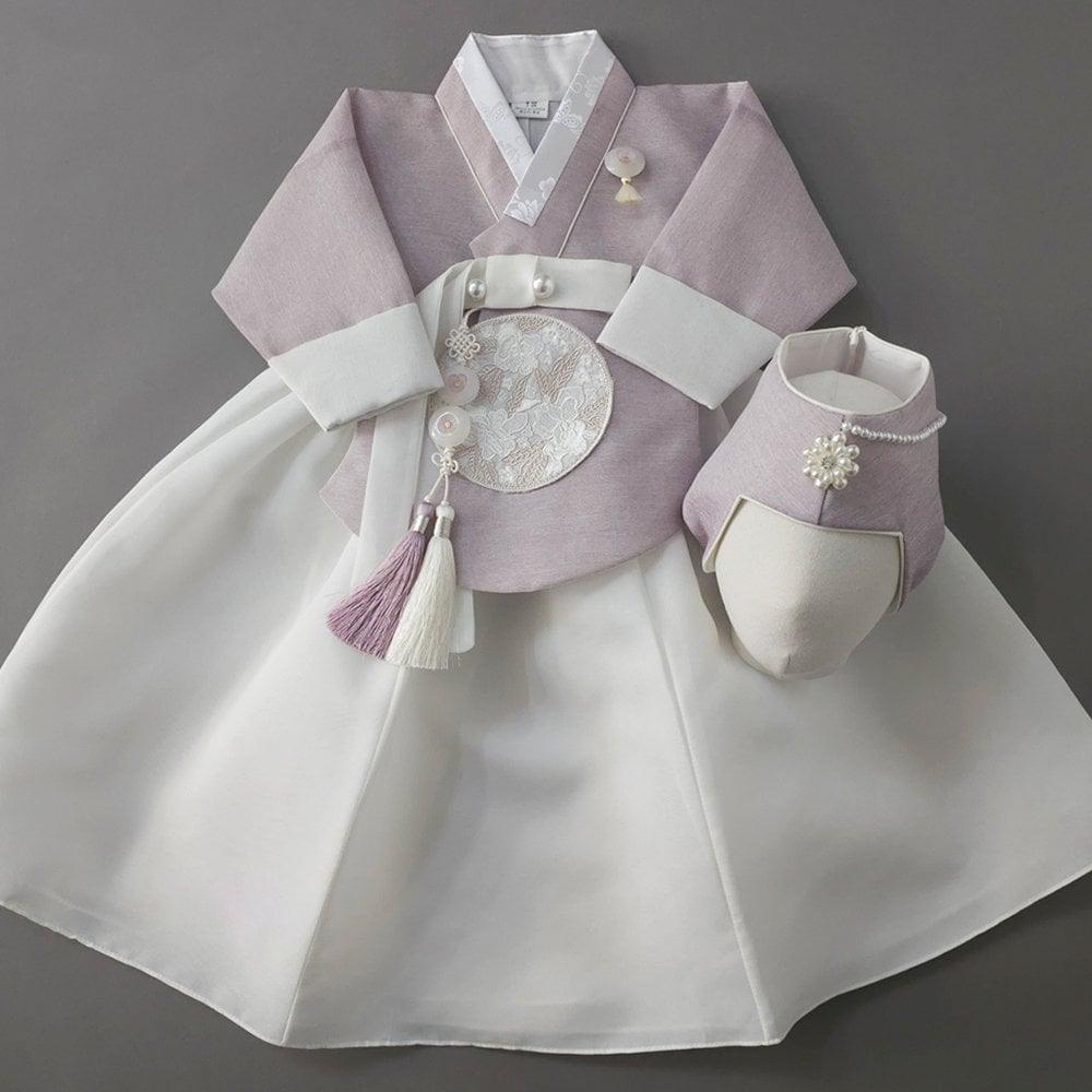 Yujin Purple Dangui-8 Color Skirt Girl Hanbok (100D-12YR) - Native Korean