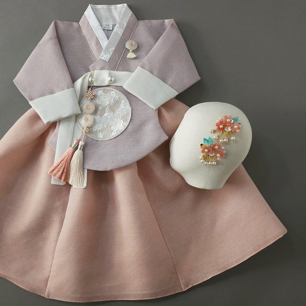 Yujin Purple Dangui-8 Color Skirt Girl Hanbok (100D-12YR) - Native Korean