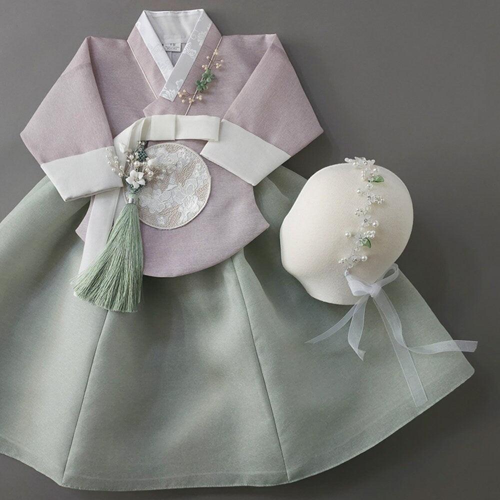 Yujin Purple Dangui-8 Color Skirt Girl Hanbok (100D-12YR) - Native Korean