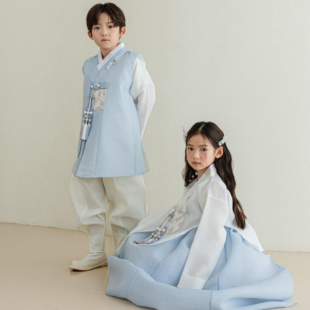 Yujin White Dangui Sky Girl Hanbok (100D-15YR) - Native Korean