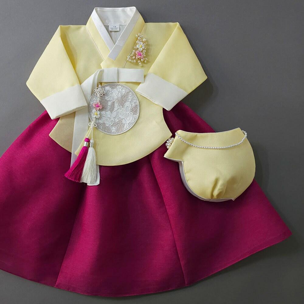 Yujin Yellow Dangui-8 Color Skirt Girl Hanbok (100D-12YR) - Native Korean