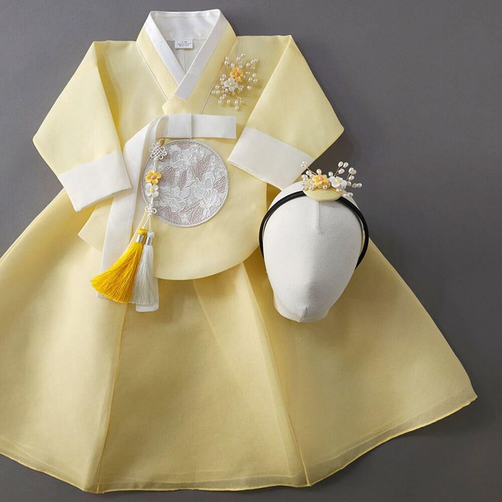 Yujin Yellow Dangui-8 Color Skirt Girl Hanbok (100D-12YR) - Native Korean