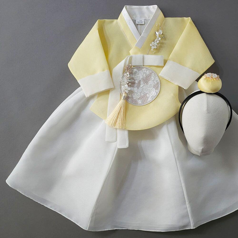 Yujin Yellow Dangui-8 Color Skirt Girl Hanbok (100D-12YR) - Native Korean