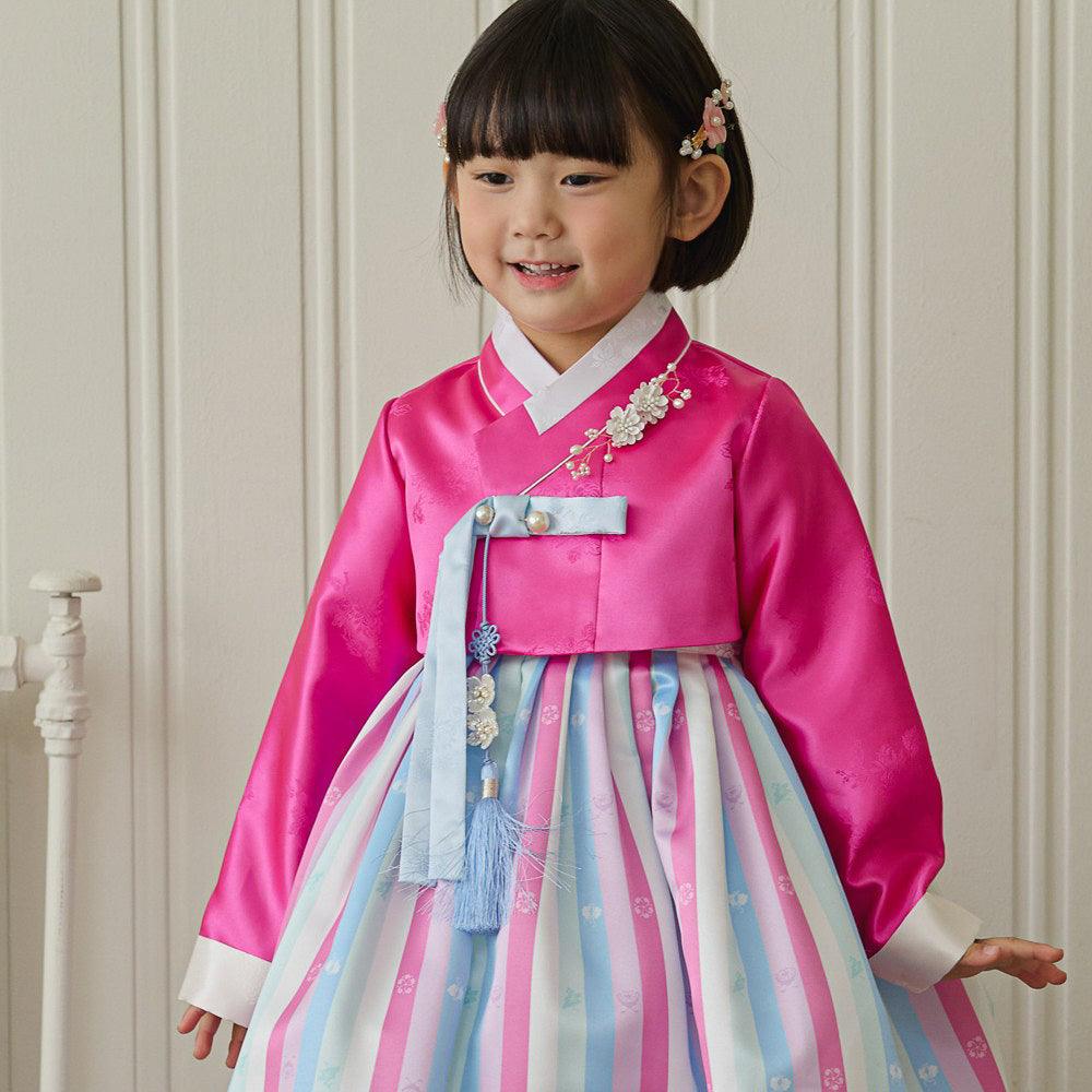 Yun Pink Saekdong Girl Hanbok (1-8YR) - Native Korean