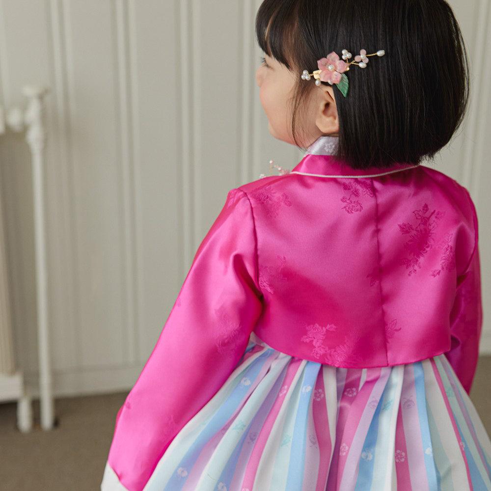 Yun Pink Saekdong Girl Hanbok (1-8YR) - Native Korean