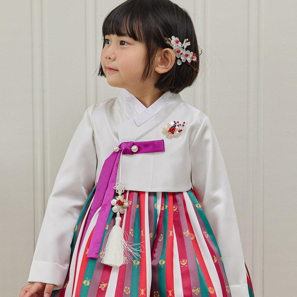 Yun Red Saekdong Girl Hanbok (1-8YR) - Native Korean