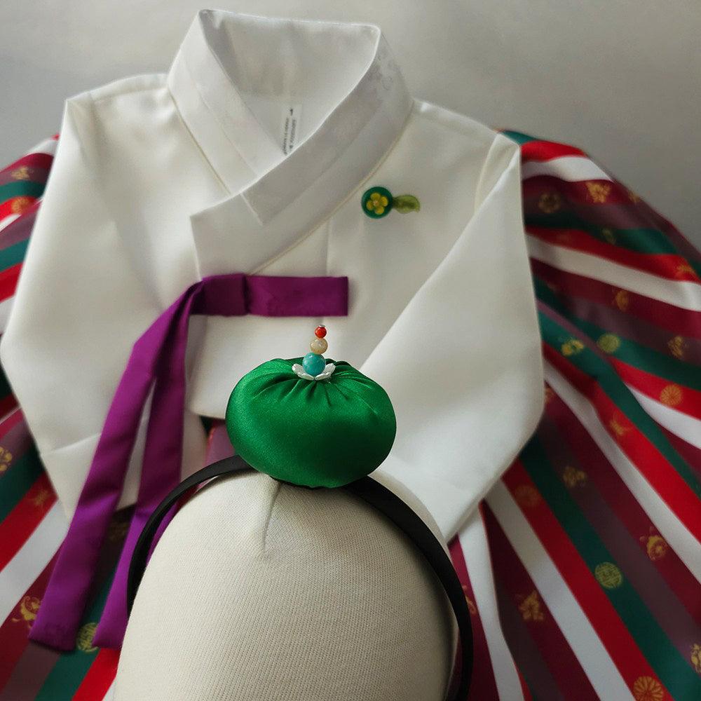 Yun Red Saekdong Girl Hanbok (1-8YR) - Native Korean