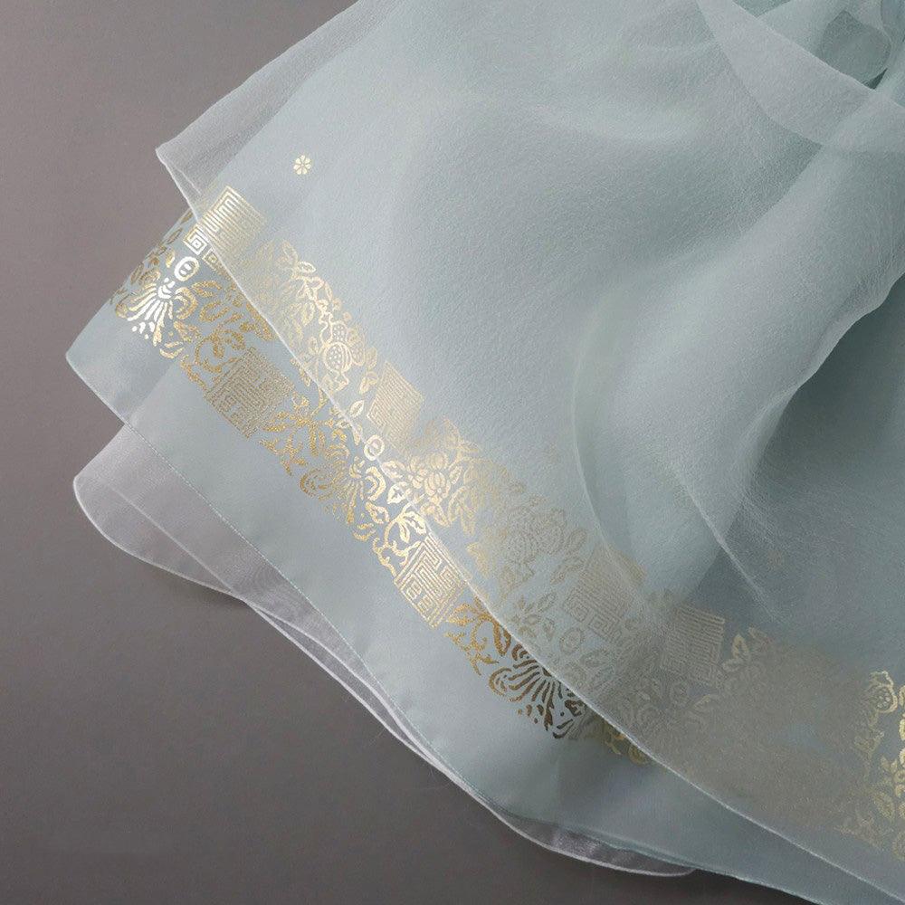 Yurim Gold Foil Mint Skirt Girl Hanbok (1-10YR) - Native Korean