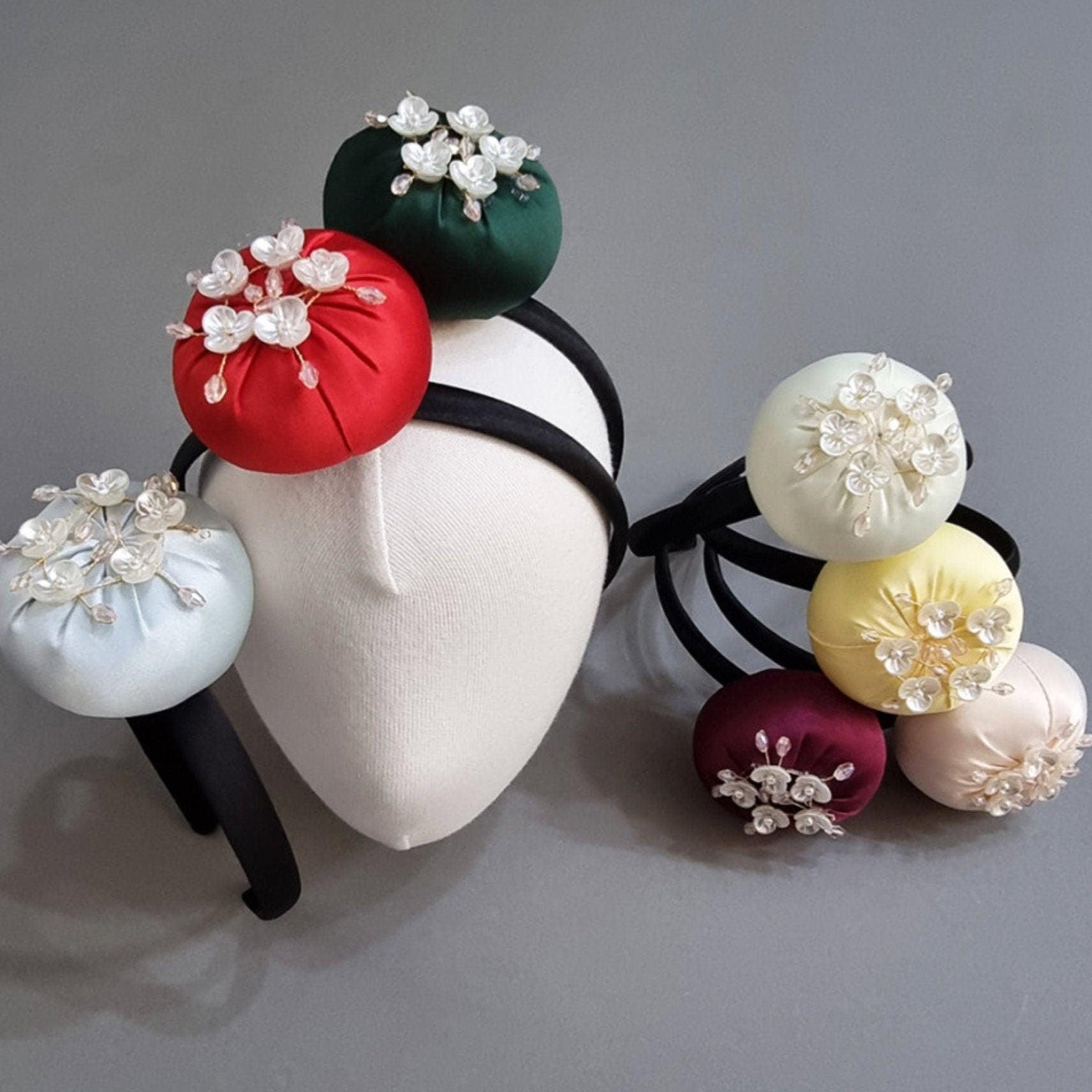 Beads Floral Headband - Native Korean