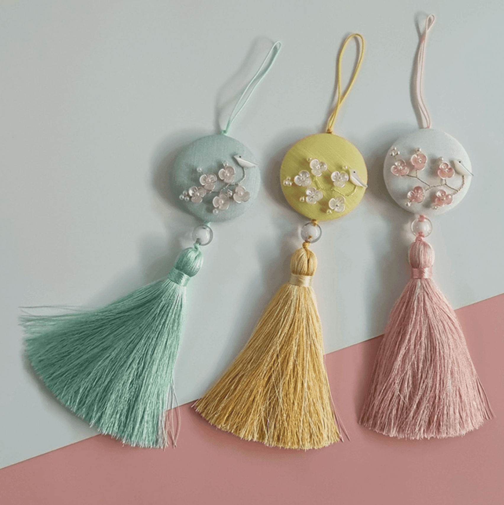 Bird Beads Tassel Norigae - Native Korean