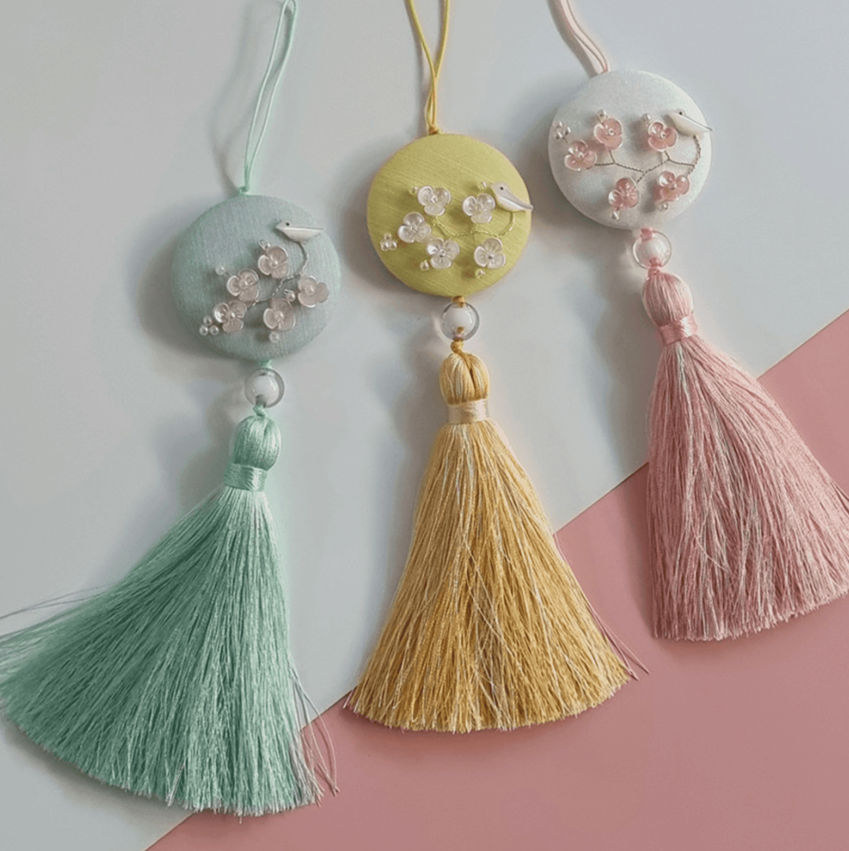 Bird Beads Tassel Norigae - Native Korean