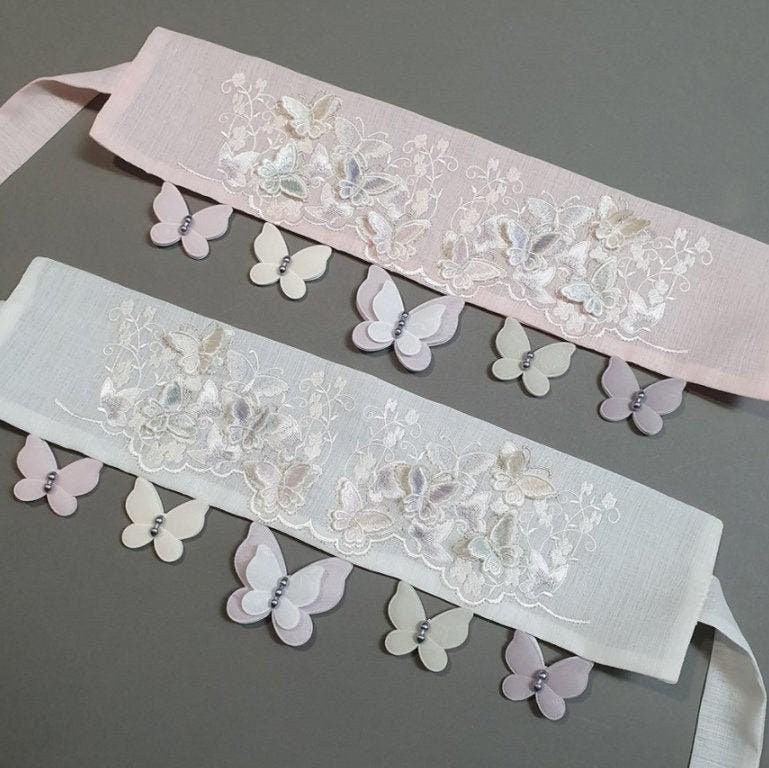 White Butterfly Dol Belt - Native Korean