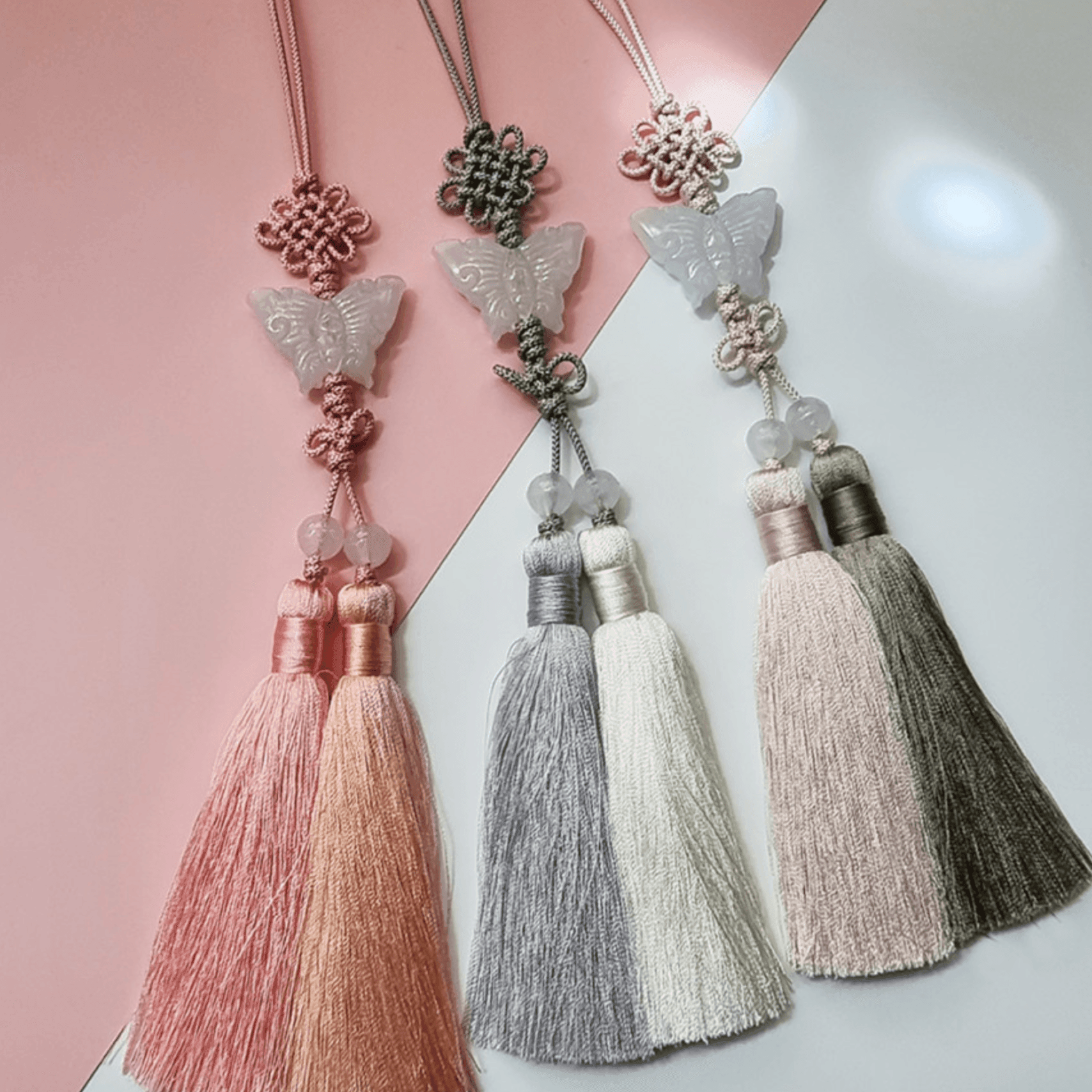Butterfly Duo Tassel Norigae - Native Korean