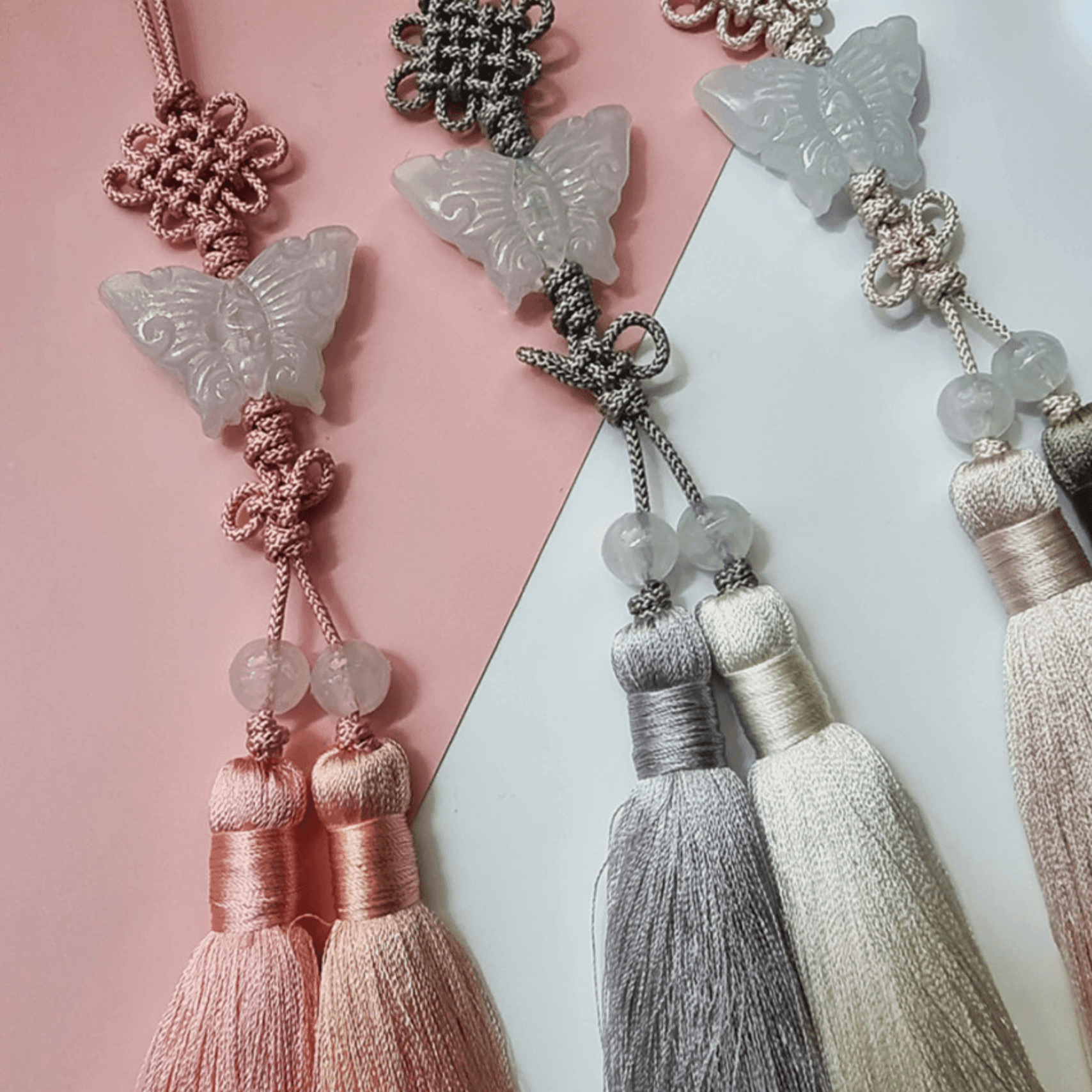Butterfly Duo Tassel Norigae - Native Korean
