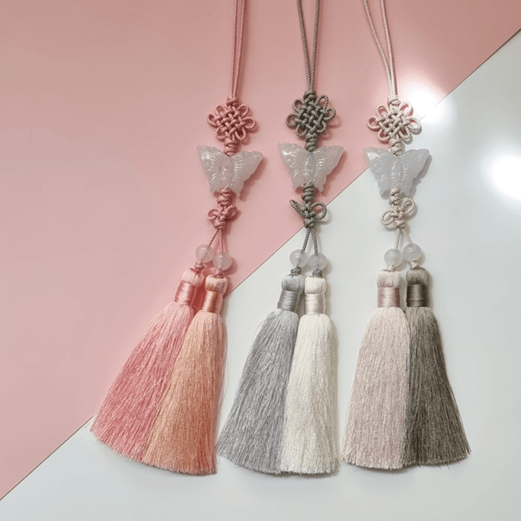 Butterfly Duo Tassel Norigae - Native Korean