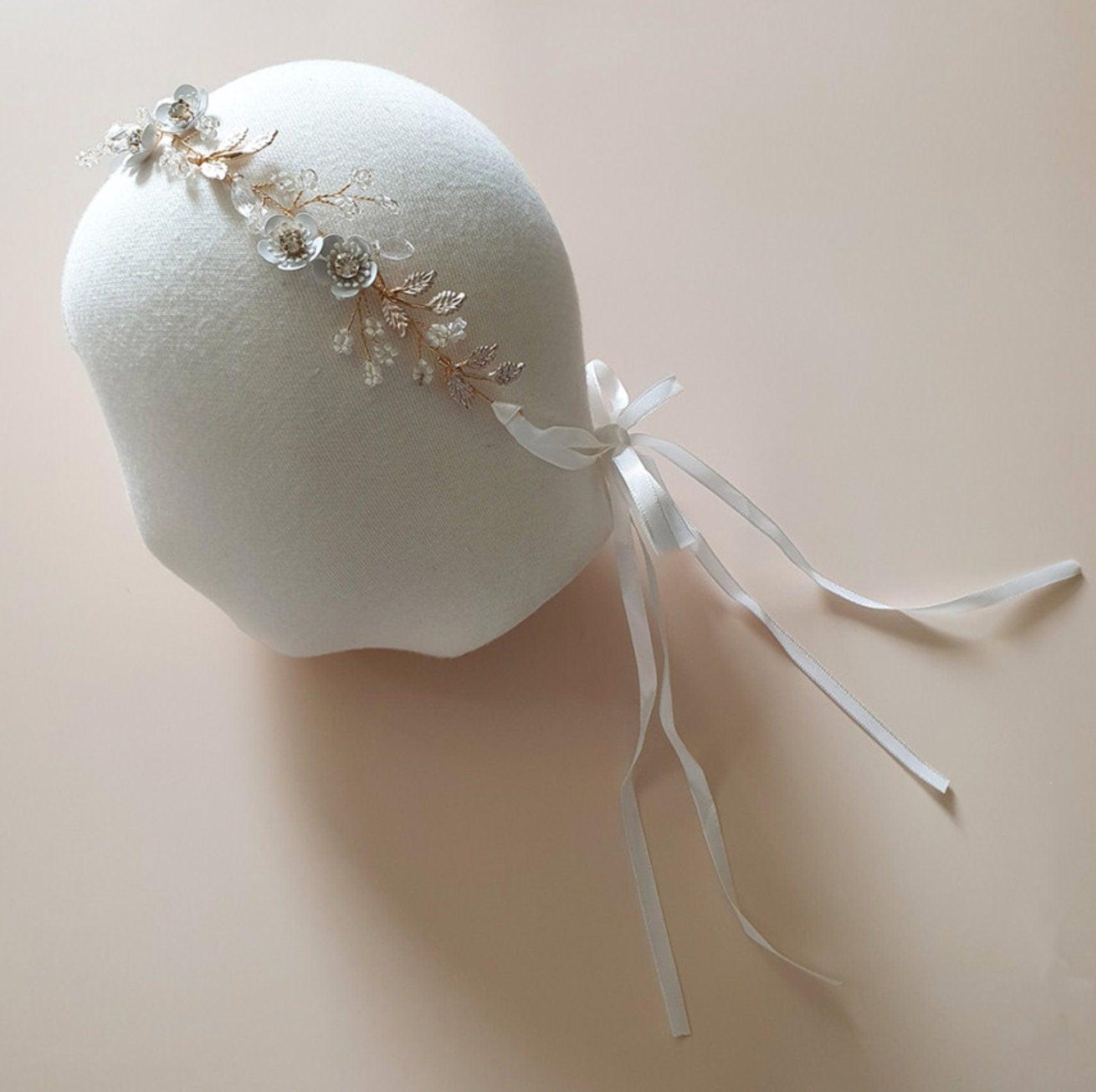 Camellia Beaded Wreath Headband - Native Korean