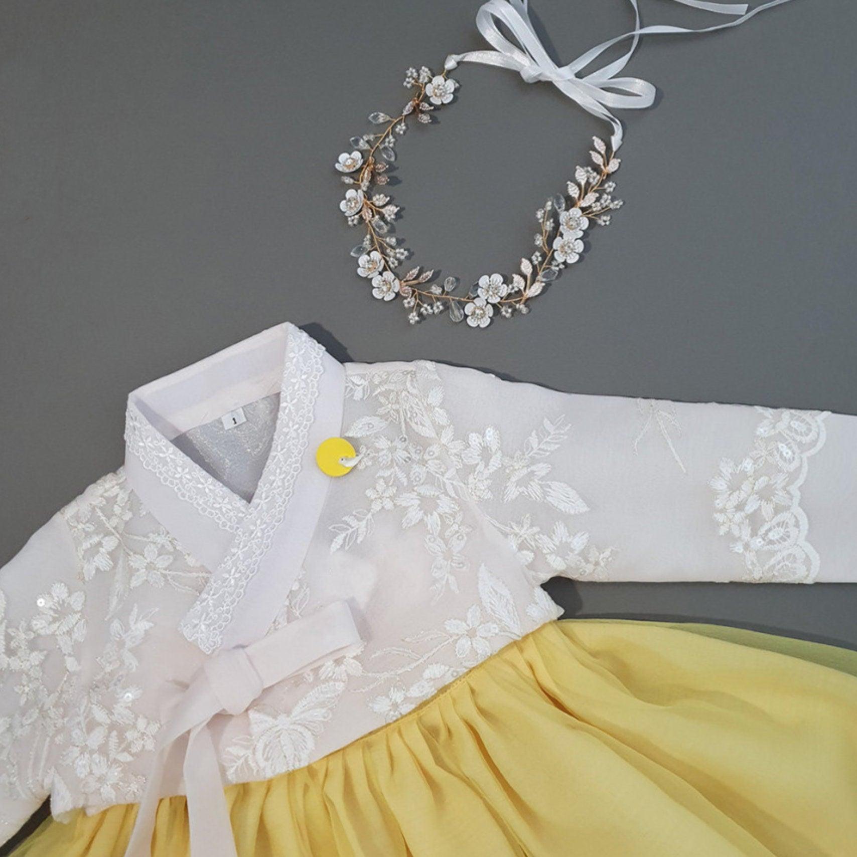Camellia Beaded Wreath Headband - Native Korean