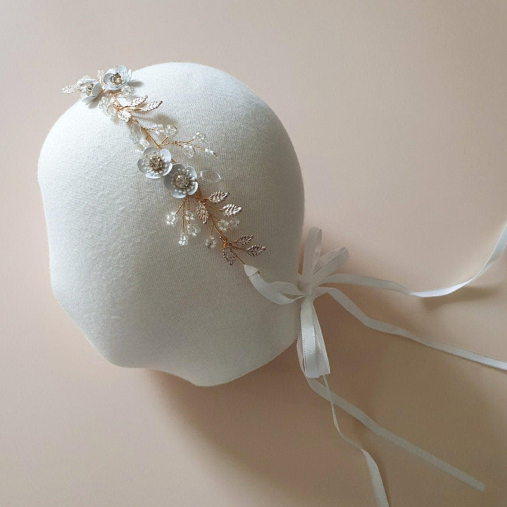 Camellia Beaded Wreath Headband - Native Korean