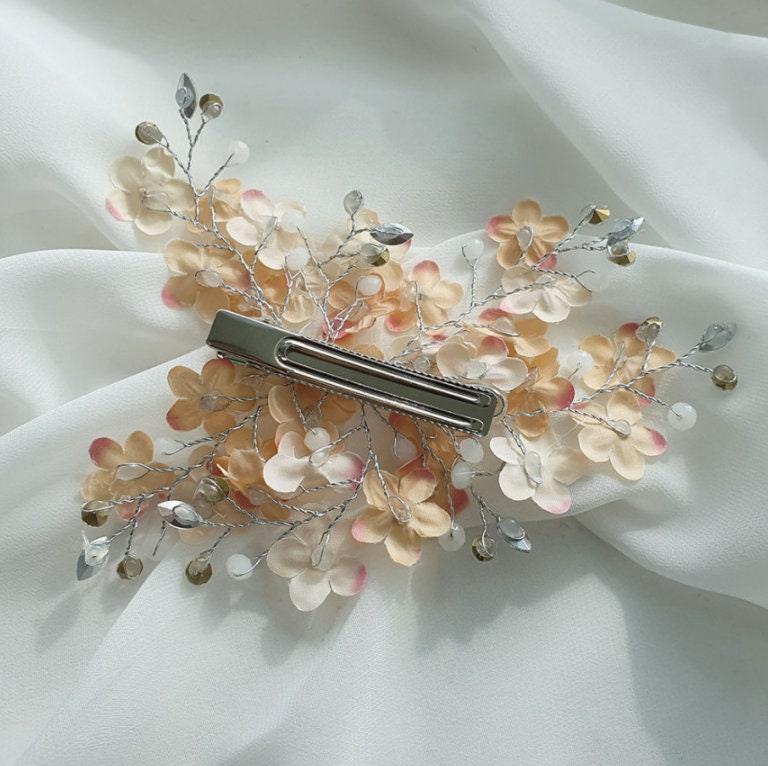 Coral Blossoms Flower Hairpin - Native Korean