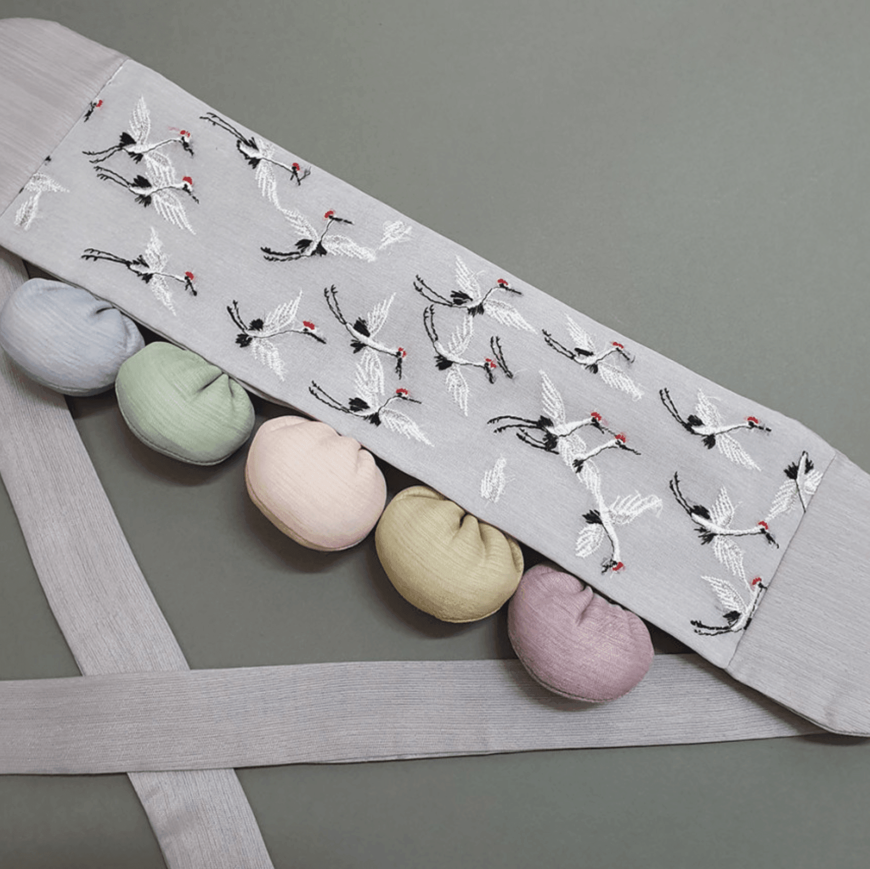 Crane Embroidery Belt - Native Korean