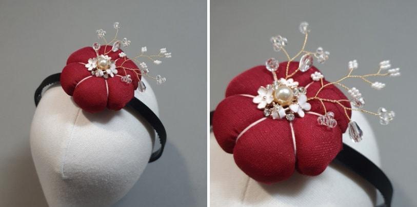 Esthetic Floral Pumpkin Headband - Native Korean